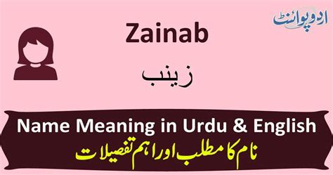 Zainab (زینب) Name Meaning in Urdu And English.